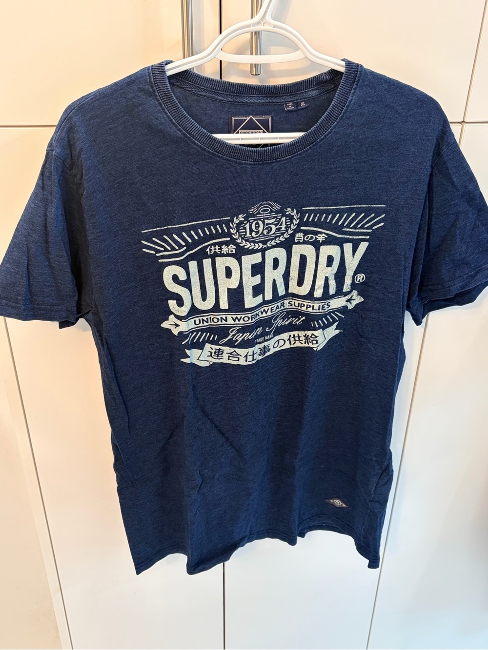 Superdry Men's Navy Blue Graphic Logo Tee